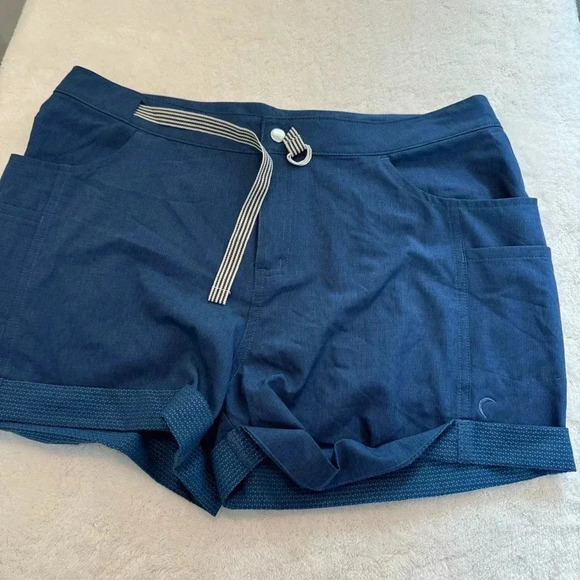ZYIA Active Shorts XL Blue Not Just A Trail Outdoor Hiking Pockets Women’s - Picture 4 of 10